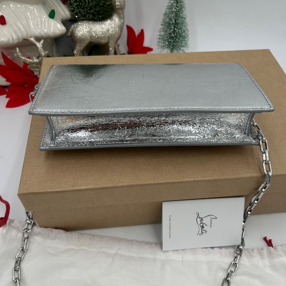 Women’s Christian Louboutin LOUBI 54 clutch bag/shoulder bag with chain Italy - Picture 5 of 16